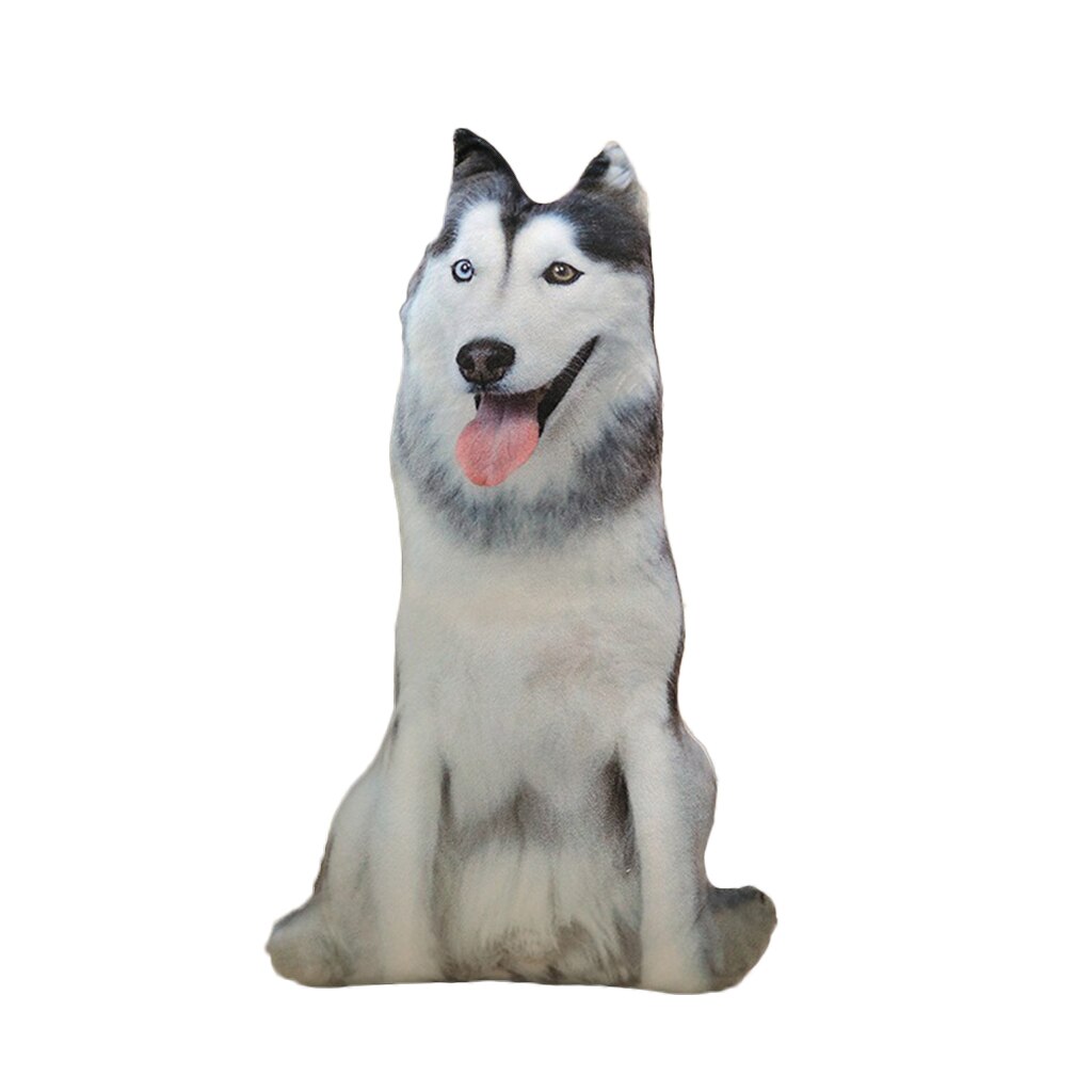 3D Simulatie Puppy Vorm Kussen Sierkussen Met Pp Katoen Innerlijke Home Decor Sofa Speelgoed Zachte Pluche Korte Hond Pop afneembare: B