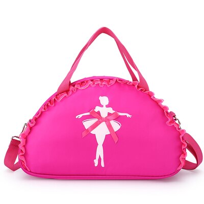 Sac de danse à clochette pour enfants, sac à main en dentelle de grande capacité rose violet noir, sac de danse à clochette pour filles, paquet de bonne: D