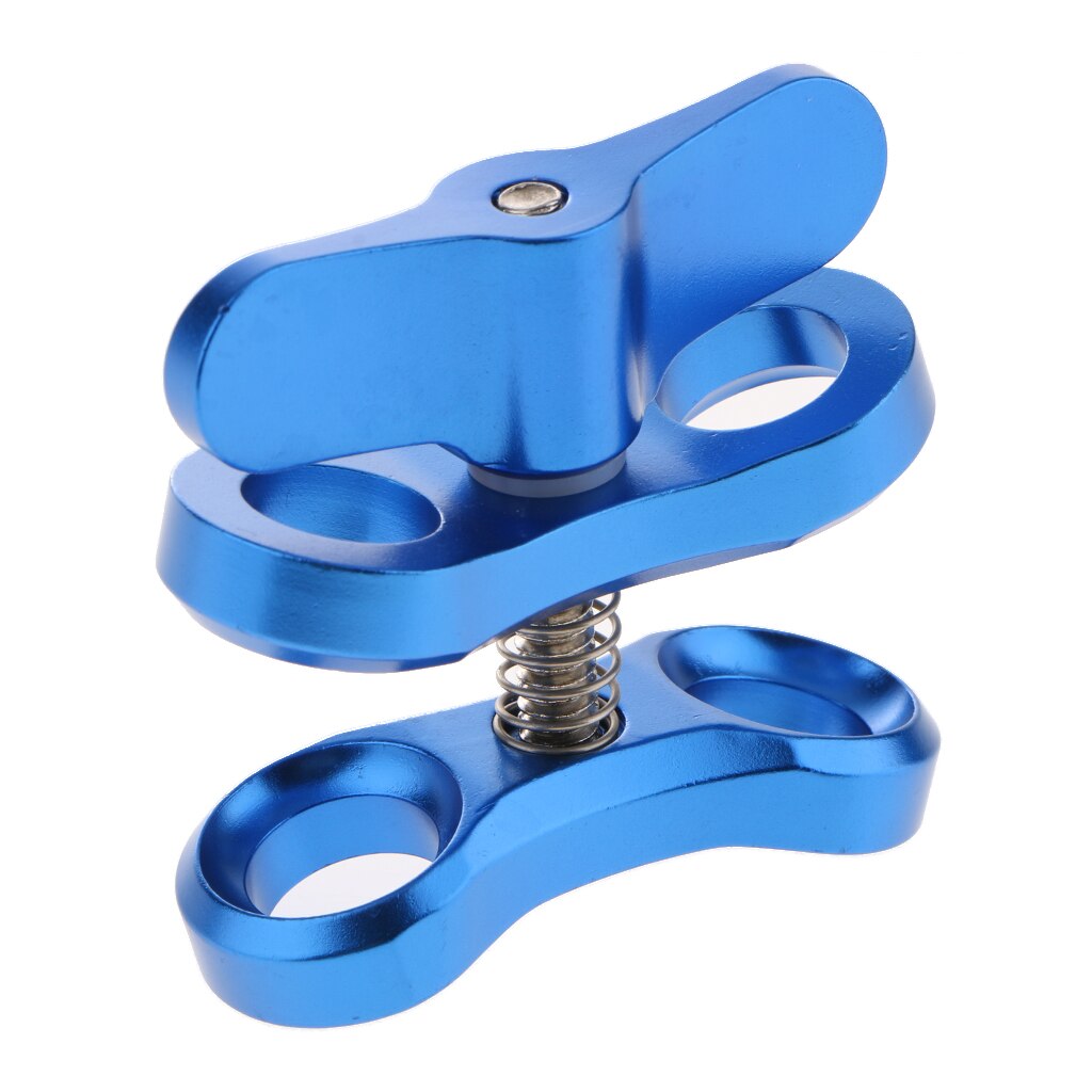 Underwater Diving Ball Join Connector Clamp Mount Arm For Flashlight: Blue
