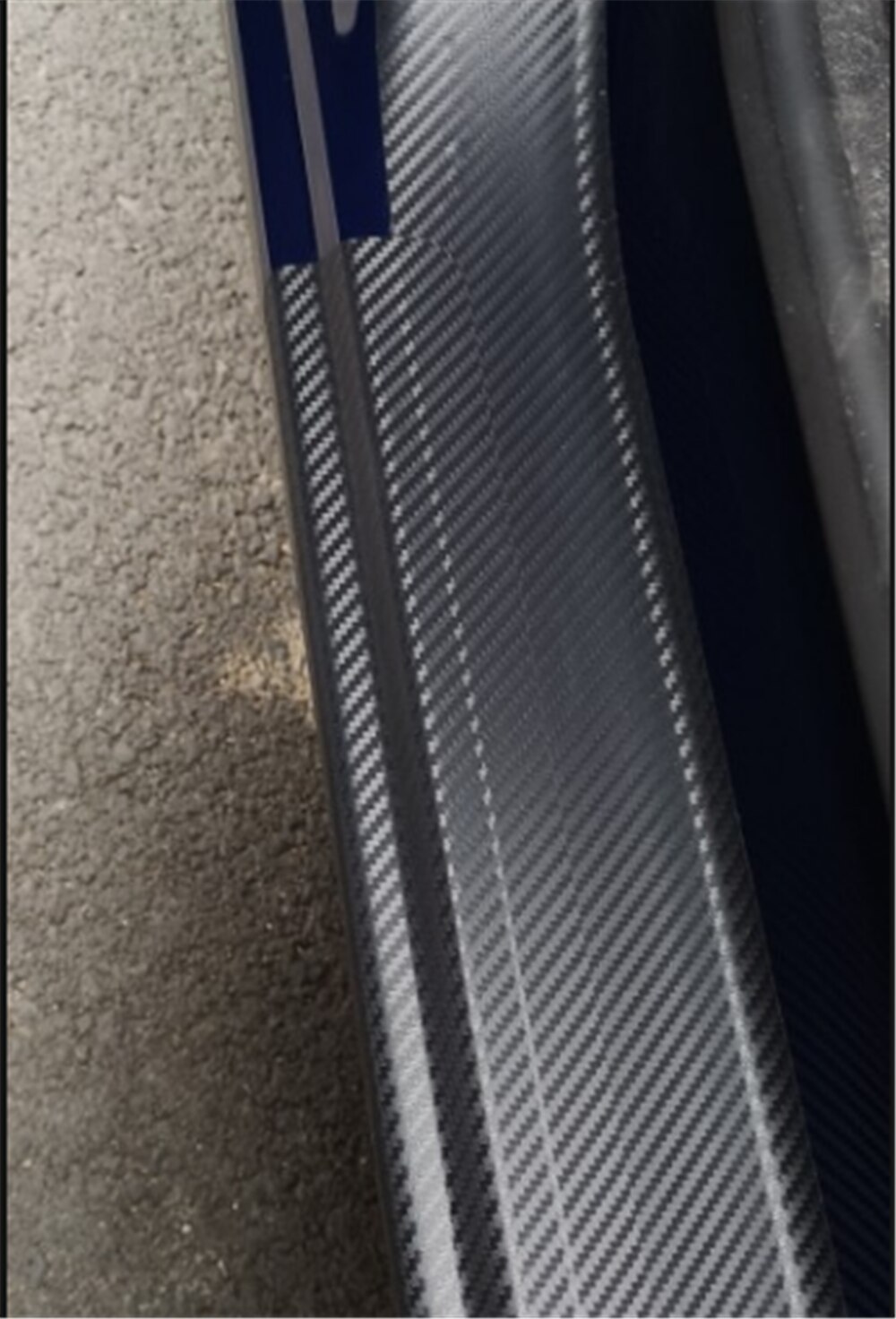 4 stuks autovormige koolstofvezel deurrand krasbeschermingsfolie voor renault eolab twizy twin-z twin-run symbool