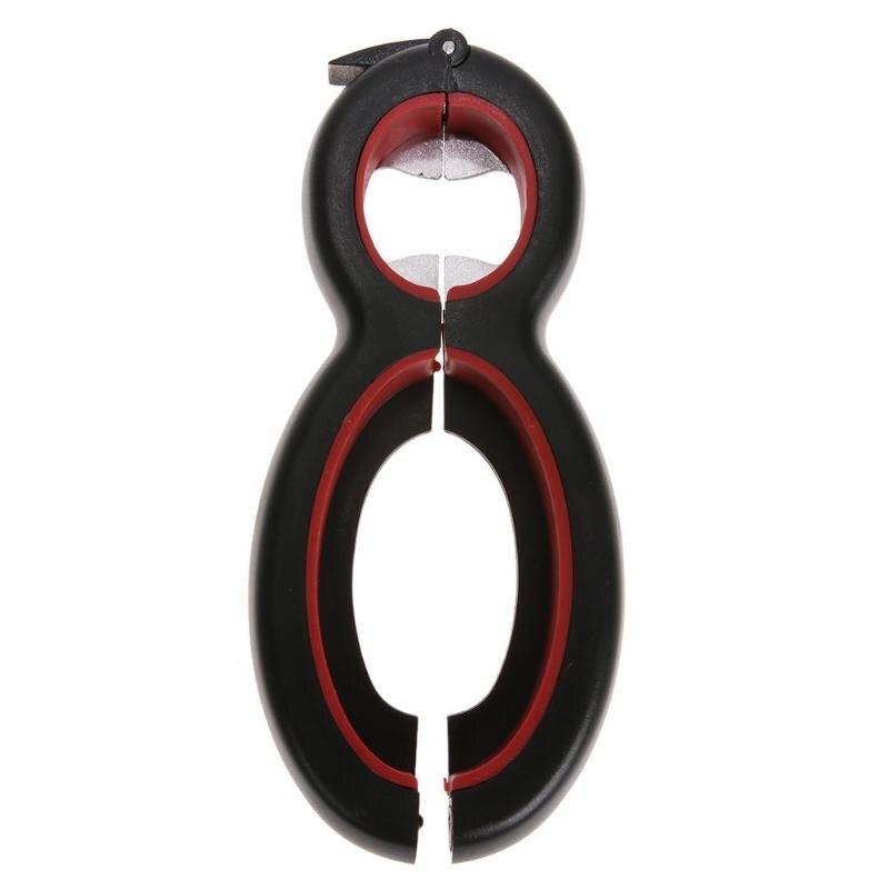 6 in 1 Stainless Steel Multi Function Can Beer Bottle Opener All in One Jar Gripper Can Wine Beer Lid Twist Off Kitchen Tool