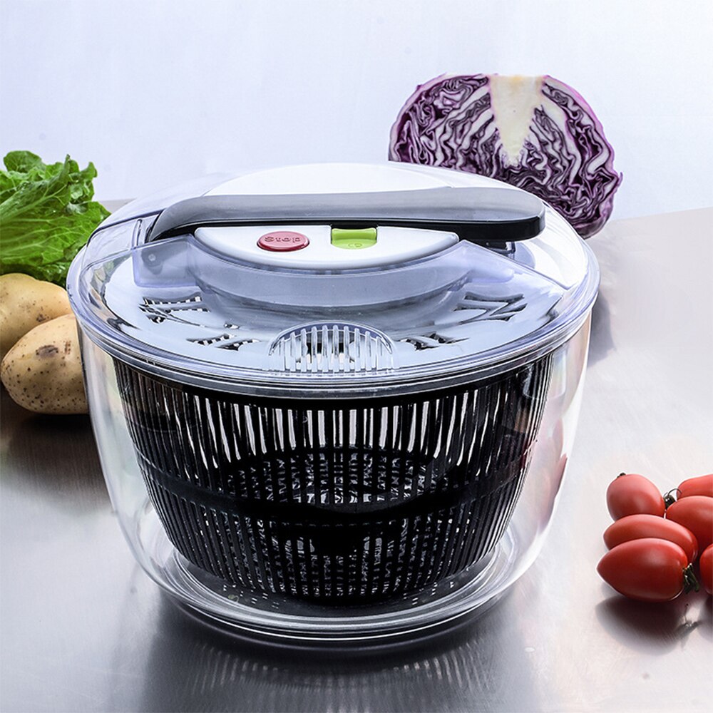 Multifunction Manual Salad Washer Spinner Drainer Lettuce Veg Herbs Vegetable Food Drying Household Drainer Fruit Dehydrator