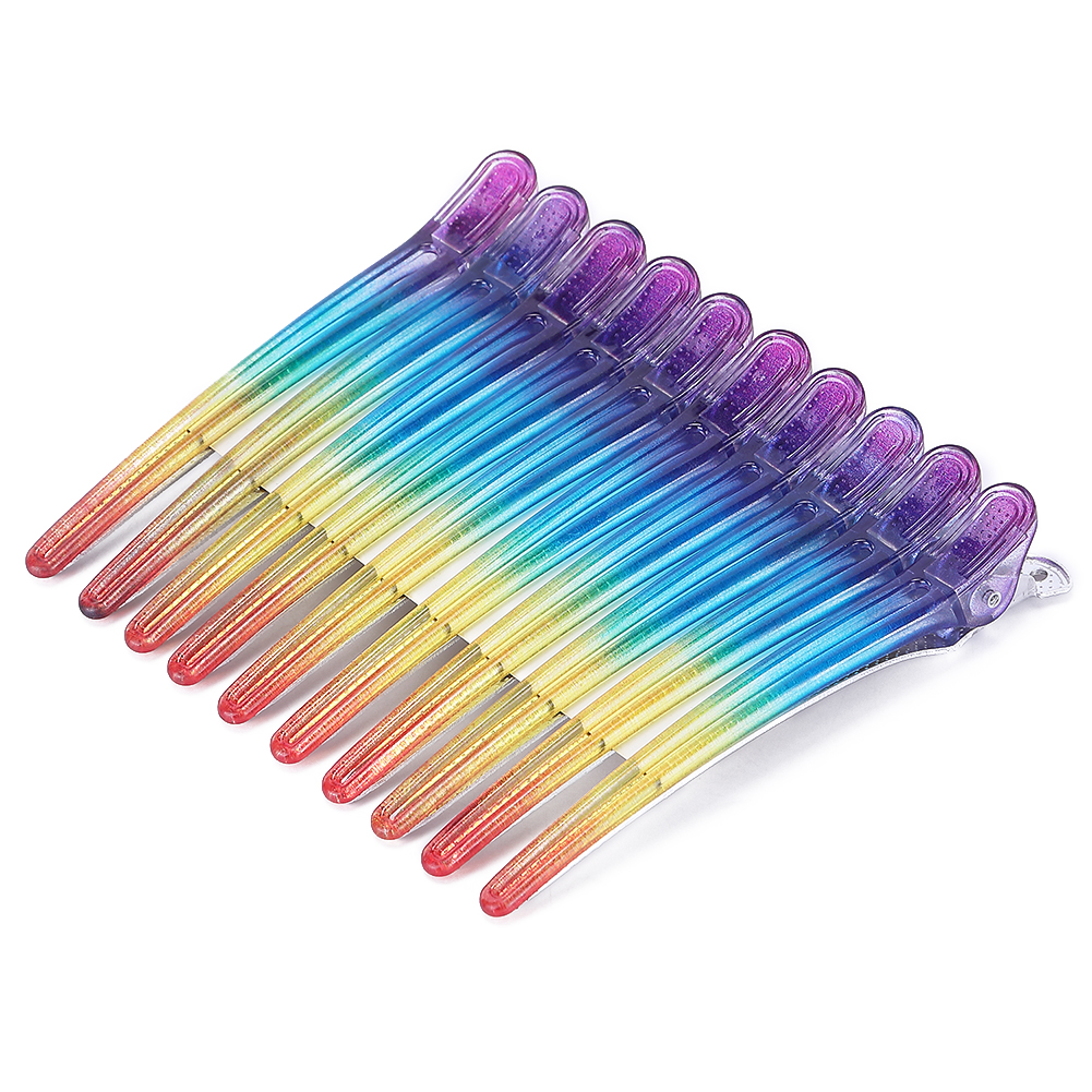 10 Stuks Kappers Haarclips Salon Kappers Plastic Klemmen Professionele Haarspeld Styling Accessoires Tools: Black