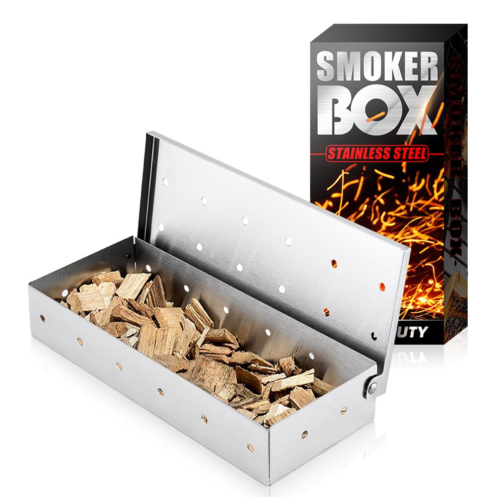 Outdoor BBQ Products Stainless Steel Smoker BOX Barbecue Grill Meat Infused Smoke BBQ Stainless Steel Smoke Box