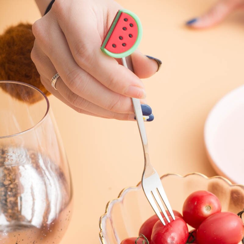 Rvs Leuke Dessert Vork Fruit Type Lepel Theelepels Koffielepels Ijs Milkshake Servies Keuken Thuis Leveringen