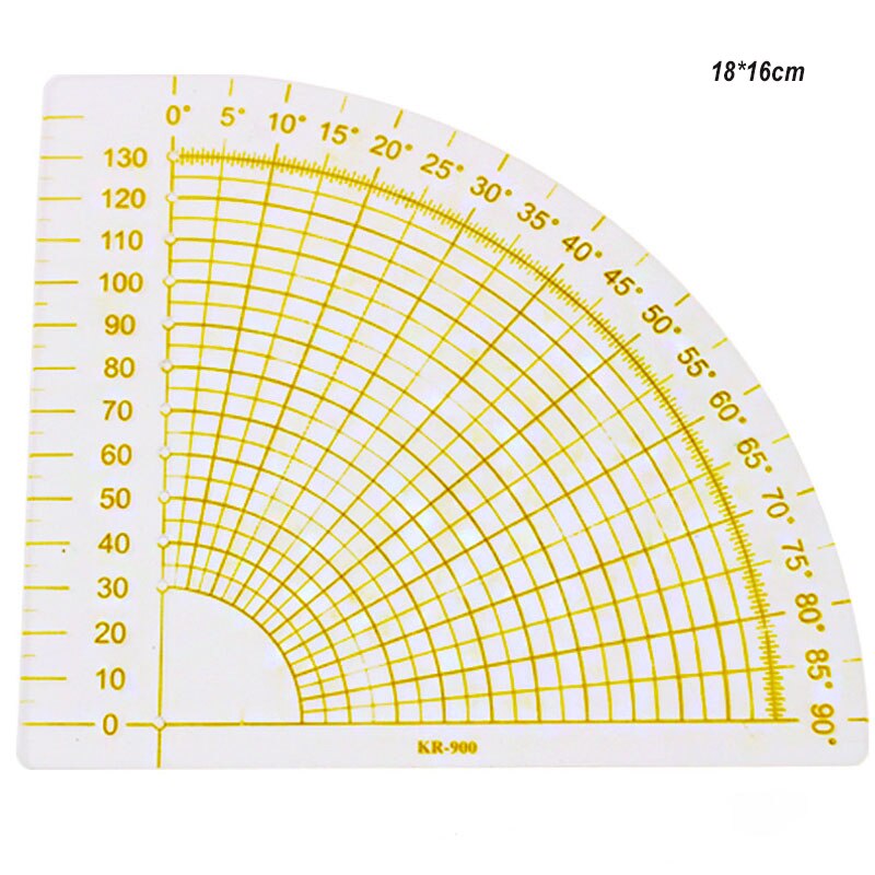Sewing Tool 1Pcs Accessory Transparent Metric Straight Tailor Ruler Measuring For Fabric Patchwork Cloth Cutting Quilting Rulers: fan type