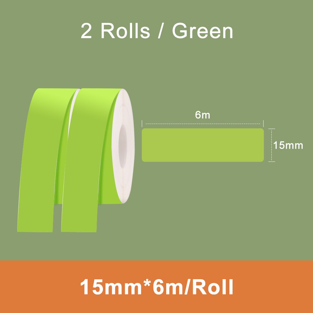 Supvan Mini Label Printer Paper Waterproof Anti-Oil Printing Label Price Label Pure Color Scratch-Resistant Label Sticker Paper: Green Label F 2