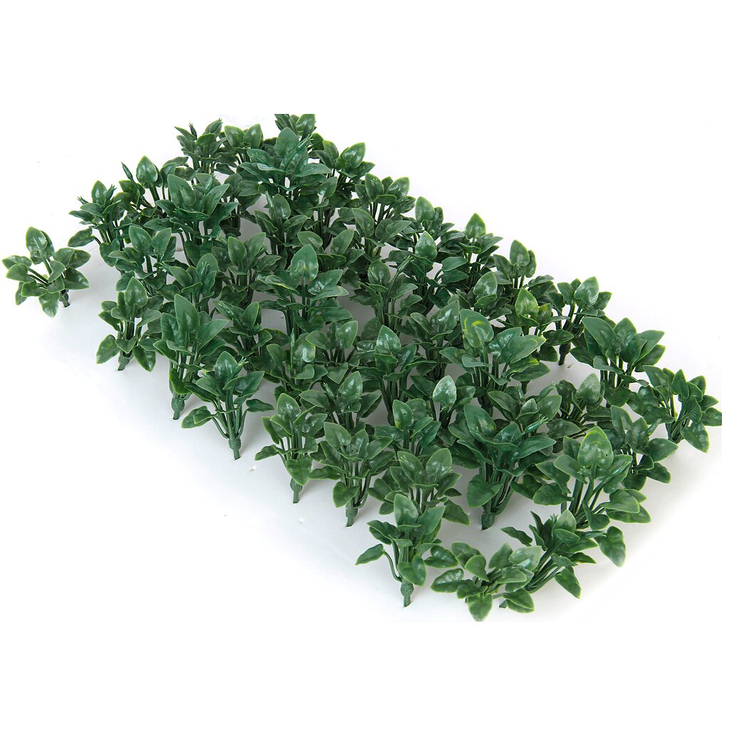 50pcs Plastic Railway Landscape Model Ground Cover Grass with Heart-Shaped Leaves