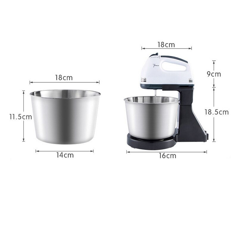 Batidor eléctrico con soporte para comida, batidor de masa para pasteles, Mezclador de alimentos, 1.7L, RU