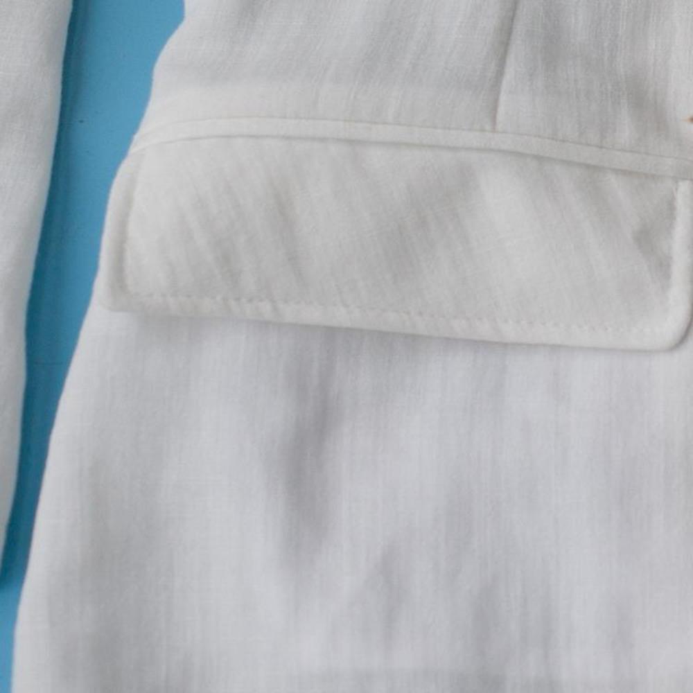 White Cotton Linen Suit Coat Men's Summer Autumn Pure Color Slim Casual Business Thin Mens Blazer Jacket Comfortable Breathable