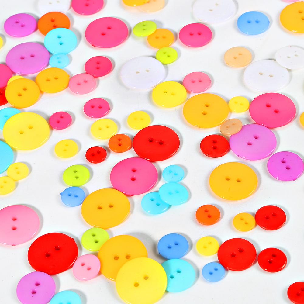 6/9/10/11/12/15/20MM Round Resin Button 2 Holes Sewing Button Scrapbooking Decoration Apparel Crafts DIY Clothes Accessories