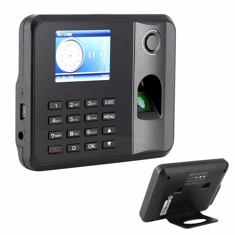 2.8in Color Screen Time Clock Fingerprint Password Independent Employee Checking‑In Attendance Machine 110‑270V