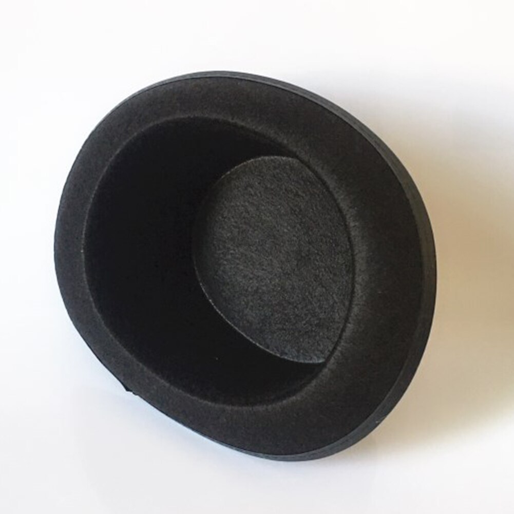 Men Women Black Solid Top Hat Felt Dress Up Magician Costume Jazz Party Supplies Accessory Cosplay Halloween Props Fancy Style