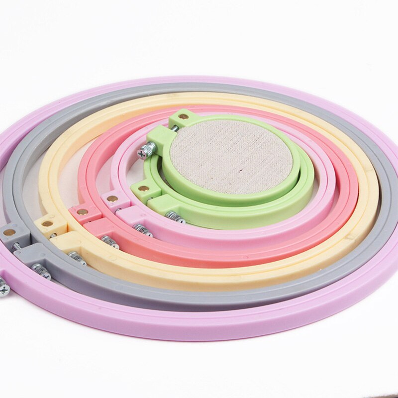 Needlework Plastic Cross stitch Kit DIY Cross Stitc Handmade Crafts Embroidered Hoop Circles Needwork Tool