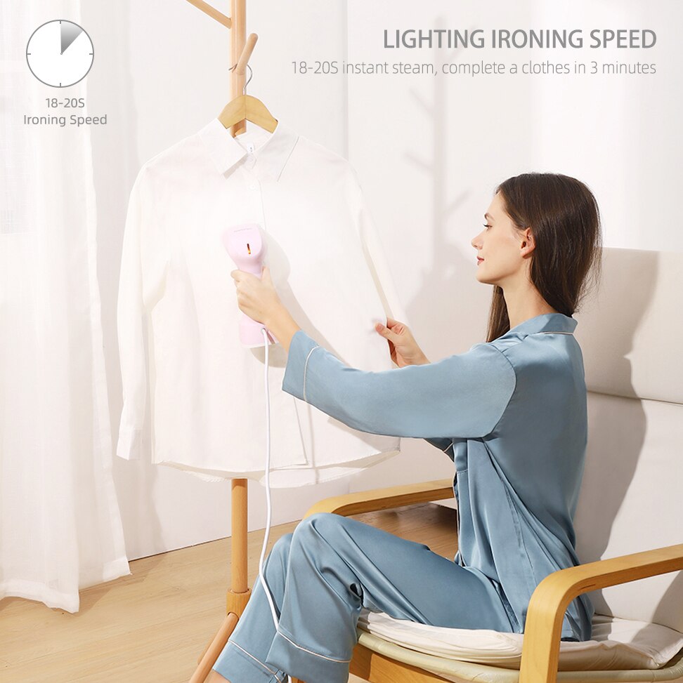 Rospec vaatehöyrystin manuaalinen kannettava silityskone vertican luovuttamiseen vaatteiden silitys höyrypesuri kotimatkoille sähköinen