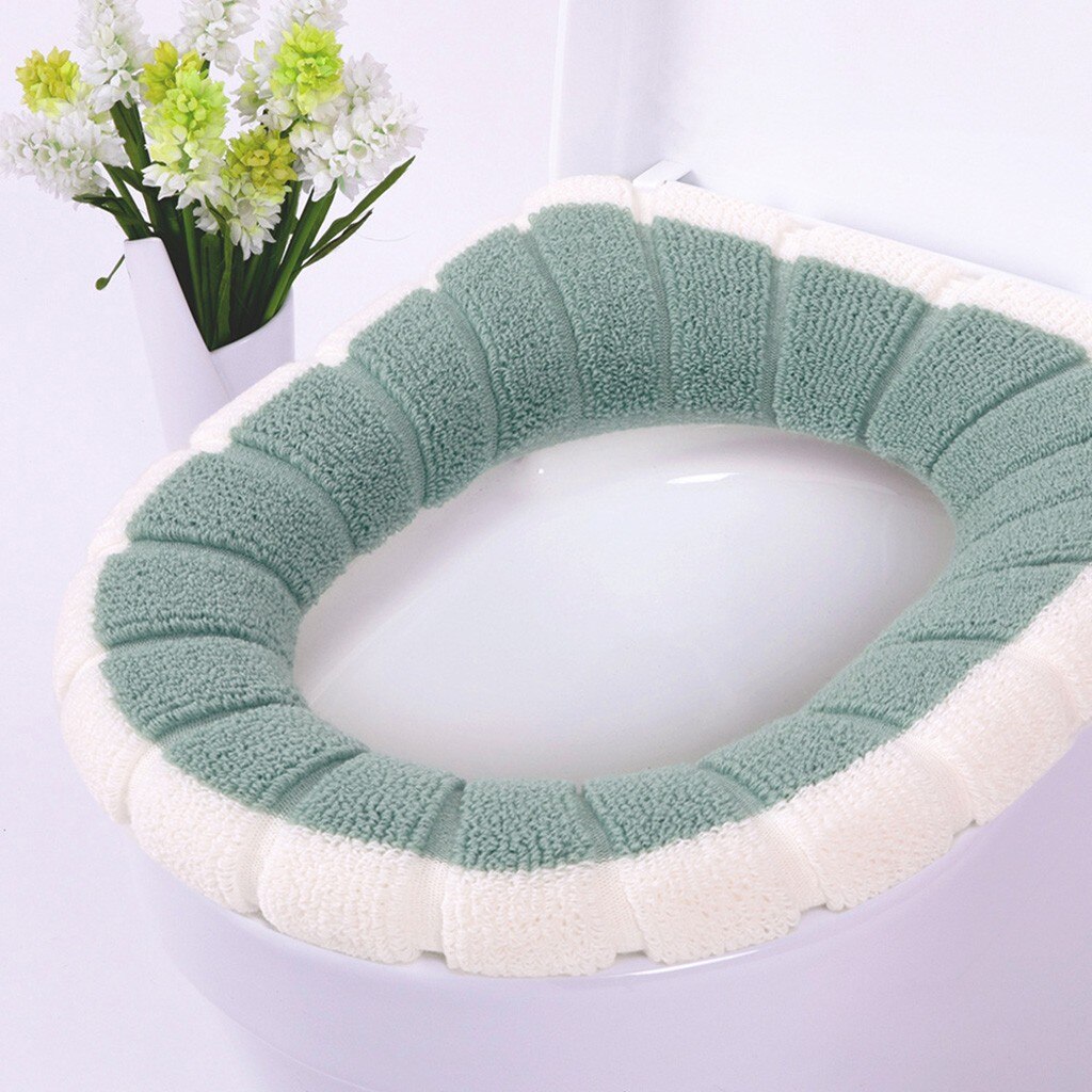 Bathroom Toilet Seat Closestool cushion Washable Soft Warmer Mat Cover Pad Cushion Toilet Seat Closestool Cover cushion