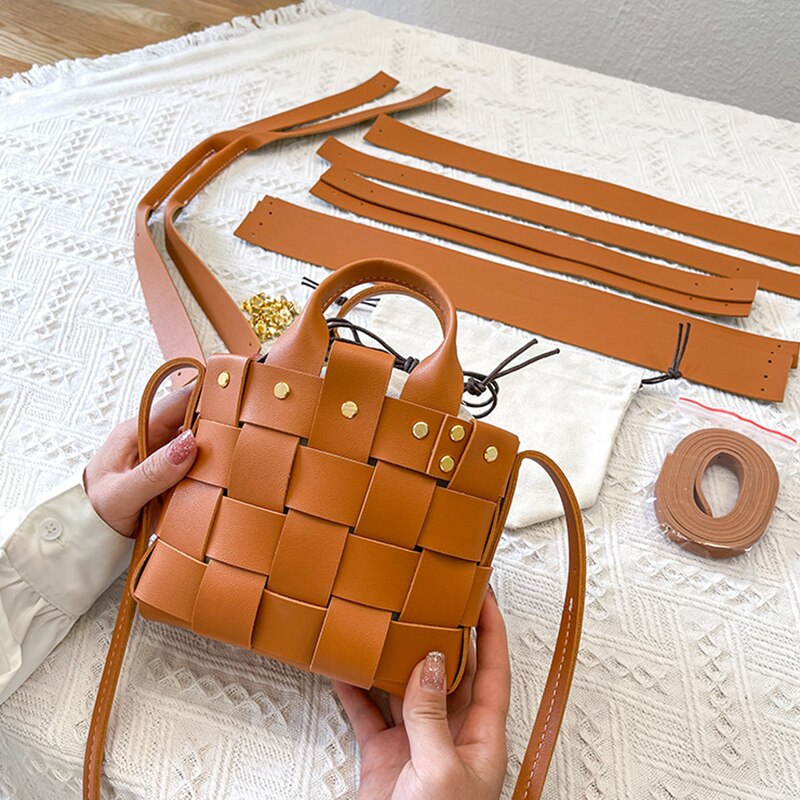 DIY Handcraft Handbag Making Materials Package Mini Bag Handmade Sewing Material Shoulder Bag Woven Bag Self-made Supplies