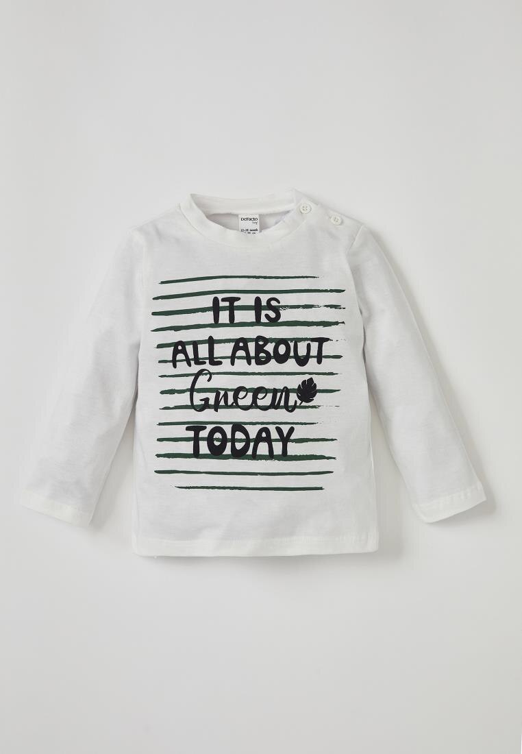 DeFacto Spring BabyBoy Tops & Tees Baby Boy Letter Printed T-Shirt Knitted -T8889A221SP: 3 6 MONTHS