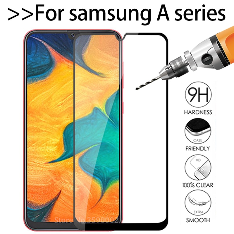 Verre trempé pour samsung galaxy A10 A20 A20E A30 A40 A50 A70 protecteur d'écran sur le samsung a 20 30 40 50 70 verre de protection