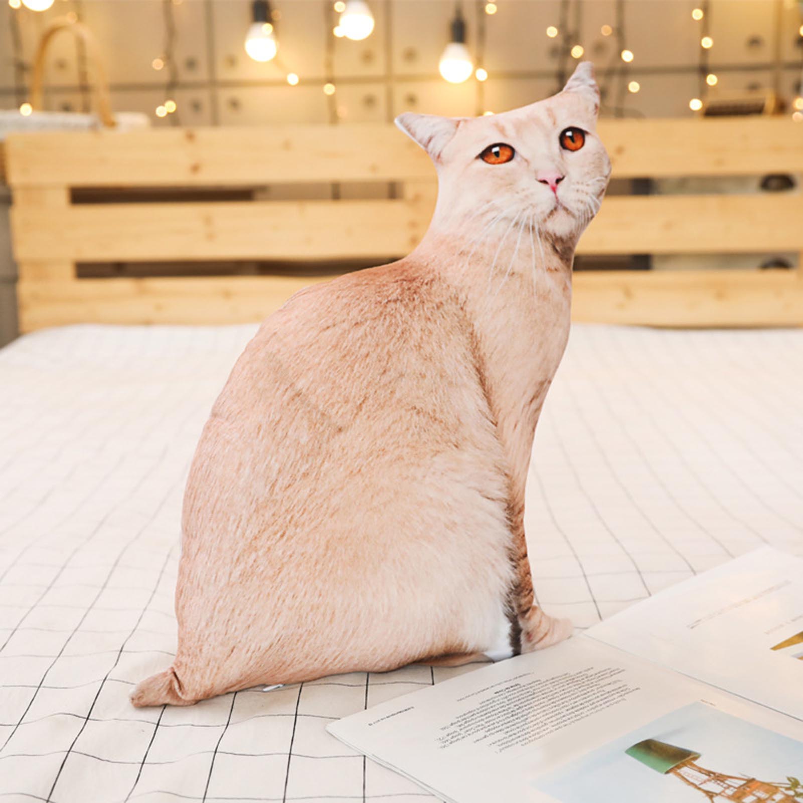 Realistic Animal 3D Pillow Tiger Soft Plush Toy Double-sided Printing Cat Doll