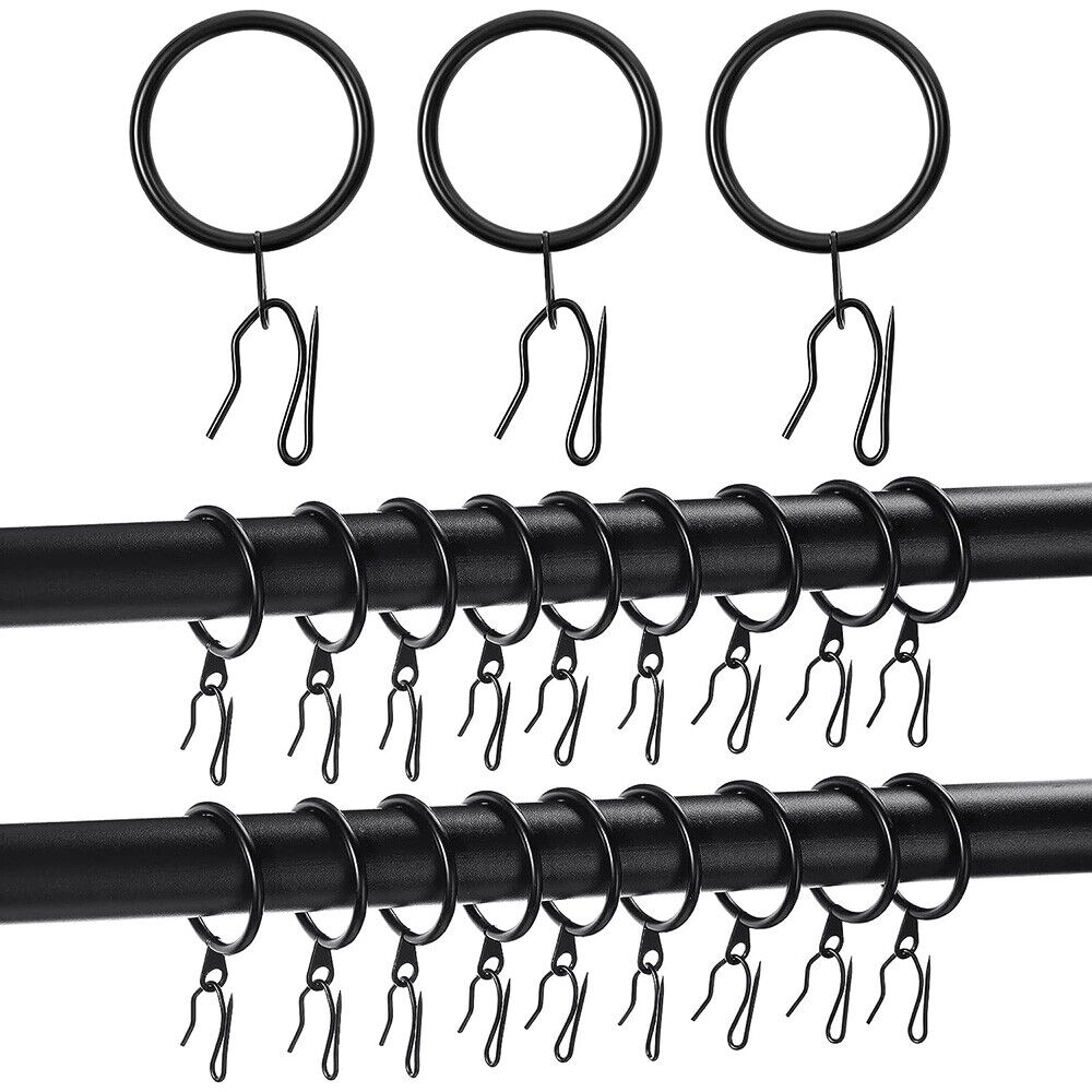 50 set gardinkrokar med veck, ringveck, metallkrokar med nypveck