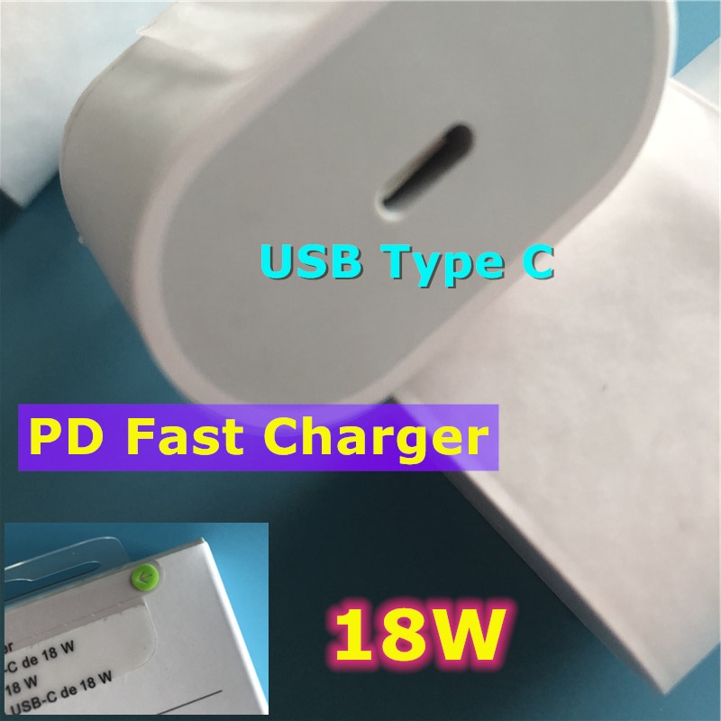 10 pçs/lote PD Carregamento Rápido 18W 9V 11 2A USB Tipo C Adaptador de Carregador Rápido Para O Telefone Pro Max XR XS 7 8 6s Plus UE EUA AC Plug Power