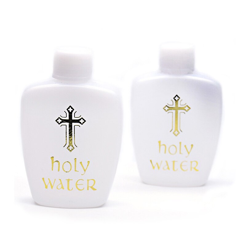 60/100/200ml Easter Plastic Water Bottle Religious Articles Easter Holy Water Bottle With Gold Blocking Logo Holy Water: 60ml randomly