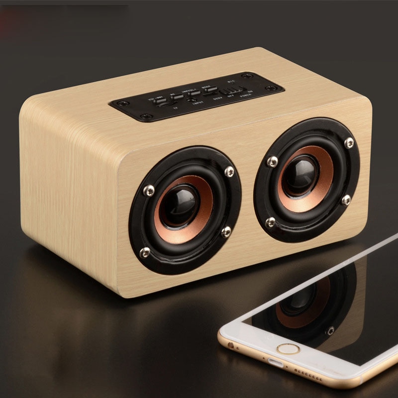 3D Luidsprekers Surround DOITOP W5 Houten Bluetooth Speaker Boombox HIFI Draadloze Speaker Mini Altavoz Ondersteuning TF Card AUX Kabel