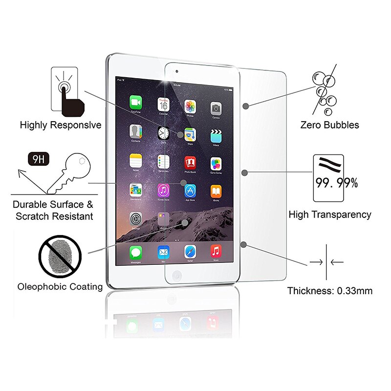 Gehard Glas Voor Ipad 9.7 Air 1 2 3 4 Screen Protector Mini 1 2 3 4 5 Beschermende Film Voor Ipad Pro 11 10.5 9.7 10.2