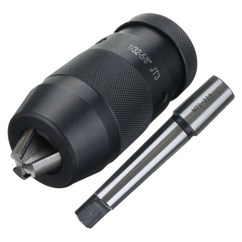 B18 1-16mm selvspændende nøglefri borepatron &  mt2-b16 dorn til drejebænk  mk2 passer til næsten alle boringer og drejebænke