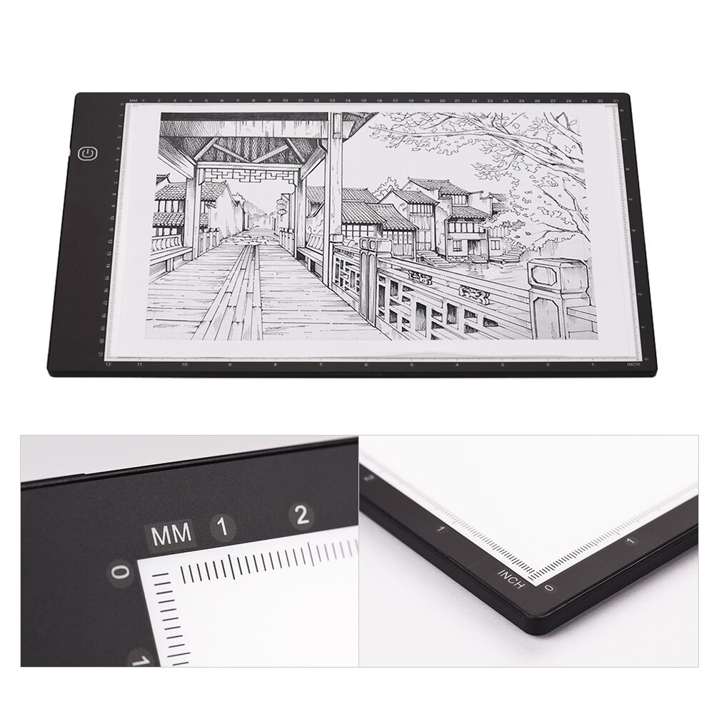 Portable Magnetic A4 Light Box Tracing Light Pad Board LED Artcraft Copy Board Tracer USB Powered Dimmable Brightness