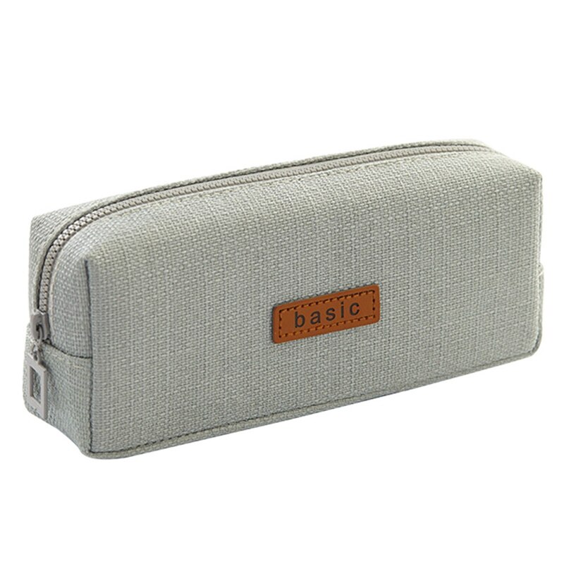 Estuche de lápices sólido Simple estuches de lápices para estudiantes de algodón Lino papelería lápiz artículos para la mochila del colegio bolsa de papelería: LB