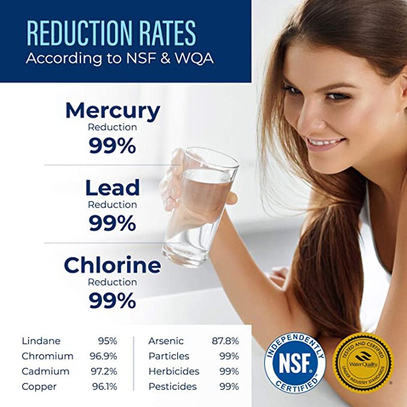 UKF7003 Refrigerator Water Filter, Compatible with Maytag UKF7003, UKF7002AXX, WF288, EDR7D1 2 Pack