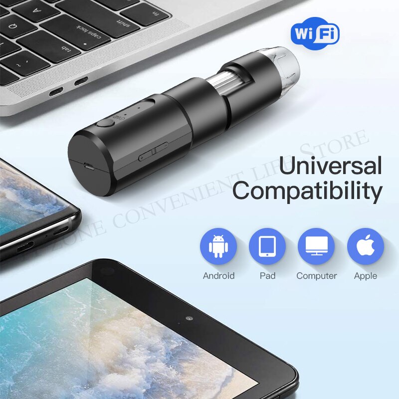 2022 Newest WIFI wireless portable 100 times zoom Digital 50X -1000x Microscope Magnifier Camera for Android ios iPhone iPad