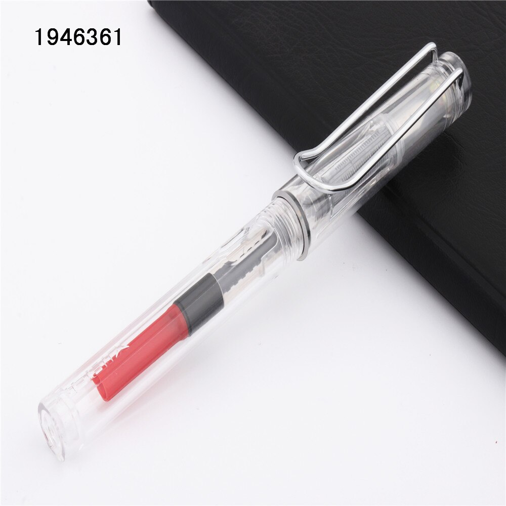 Pluma estilográfica de tinta blanca transparente de lujo de 359, útiles de oficina para estudiantes, bolígrafos elegantes para escribir en la escuela