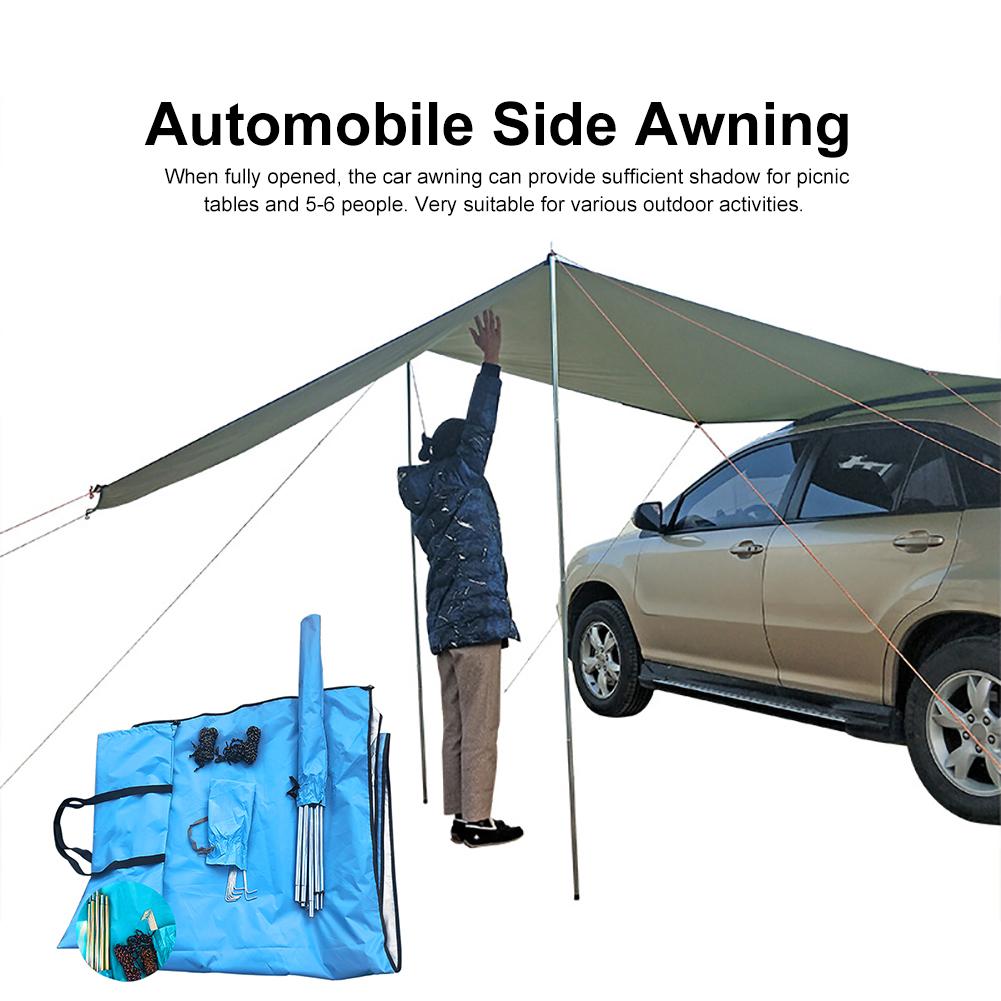 Car Awning Waterproof Portable Camping Fishing Tent Automobile Rooftop Rain Canopy