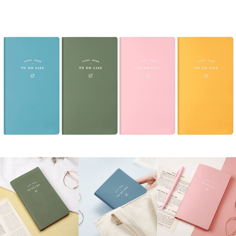 PU Leather to Do List Notebook Schedule Book Diary Weekly Planner Notepad School Office Supplies Kawaii Stationery