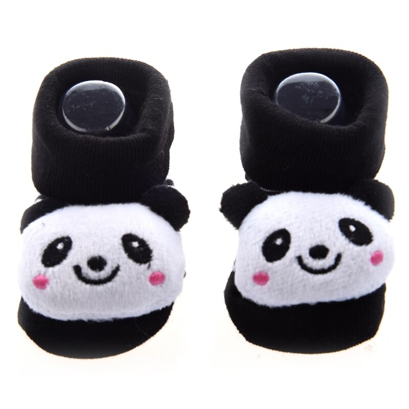 Panda-irresistivelmente bonito bebê menino menina 3d bootie meias anti/antiderrapante 0-12 meses