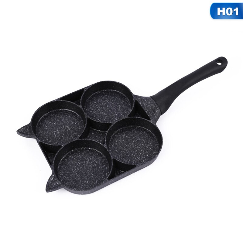 Oreilles de chat mignon cuisine oeuf Burger Pot pierre de riz quatre trous Omelette poêle à fond plat antiadhésif poêle petit déjeuner: 1