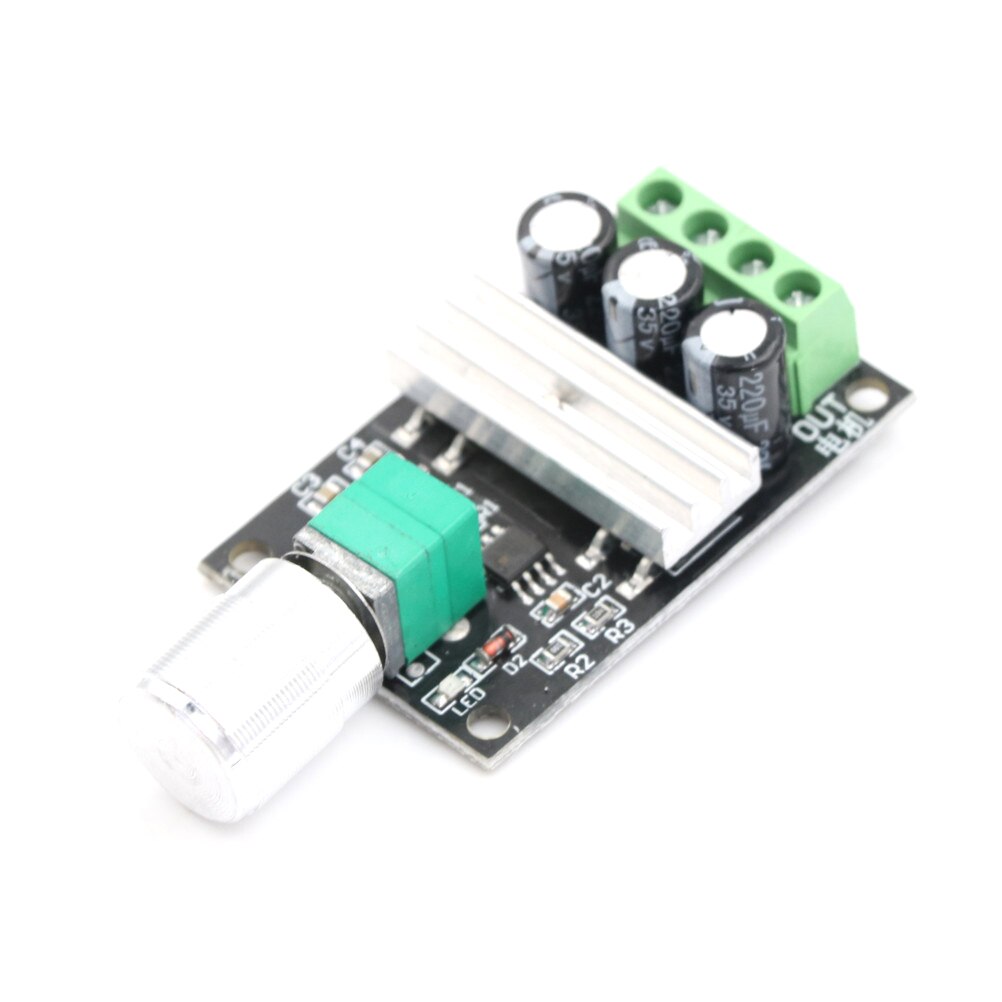 1Pcs Adjustable Variable Speed Control With Potentiometer Switch DC 6V 12V 24V 28VDC 3A 80W PWM Motor Speed Controller Regulator