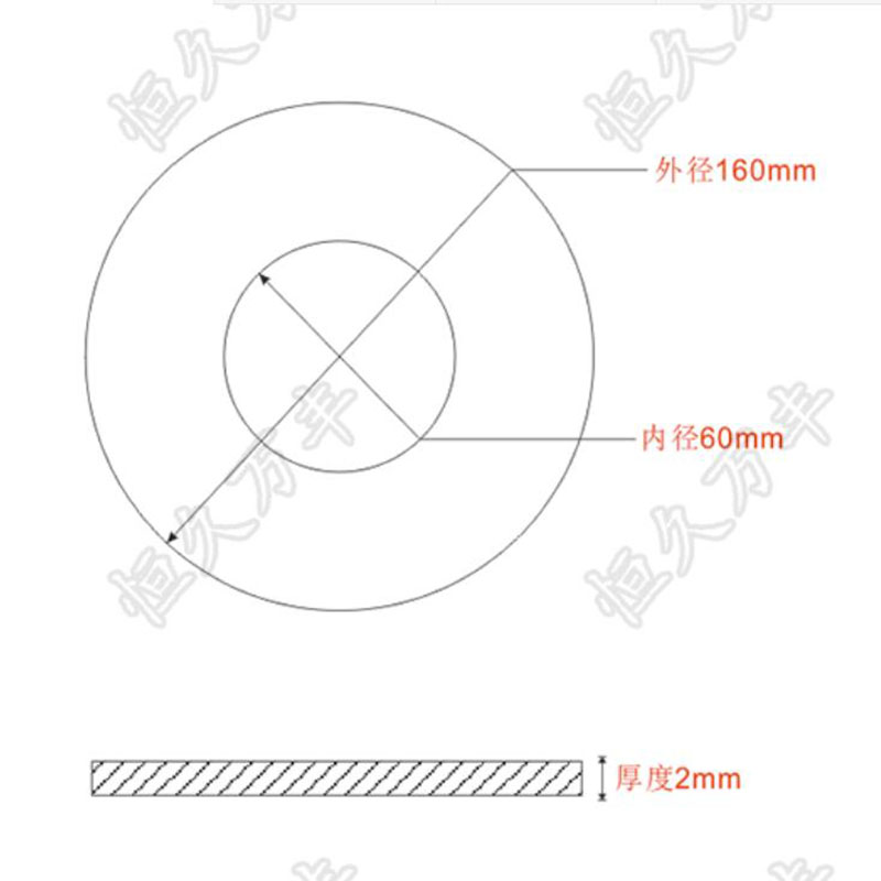 160x60x2 Stainless steel decorative plate Dial Stainless steel disc round measuring tool dial circle