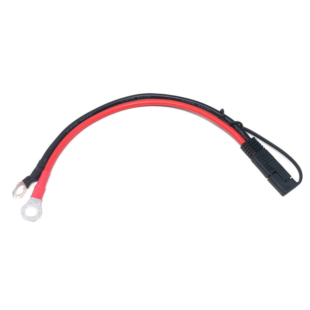 10AWG 30 Cm Sae Naar O Ring Terminal Harnas 2 Pin Quick Disconnect Plug Sae Aansluiting Motorfiets, Auto, tractor-60-200 Celsius