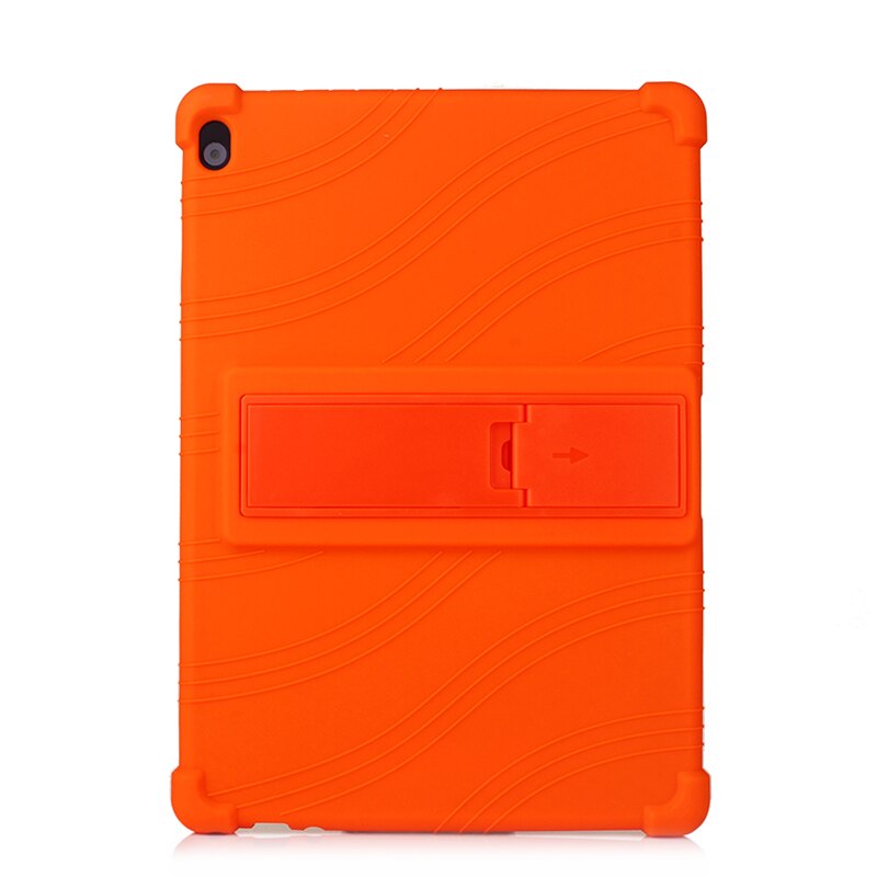 Voor Lenovo Tab M10 TB-X605F X505F Tab P10 TB-X705F TB-X705L 10.1 Inch Tablet Beschermhoes Soft Silicon Case + Film + Pen: orange