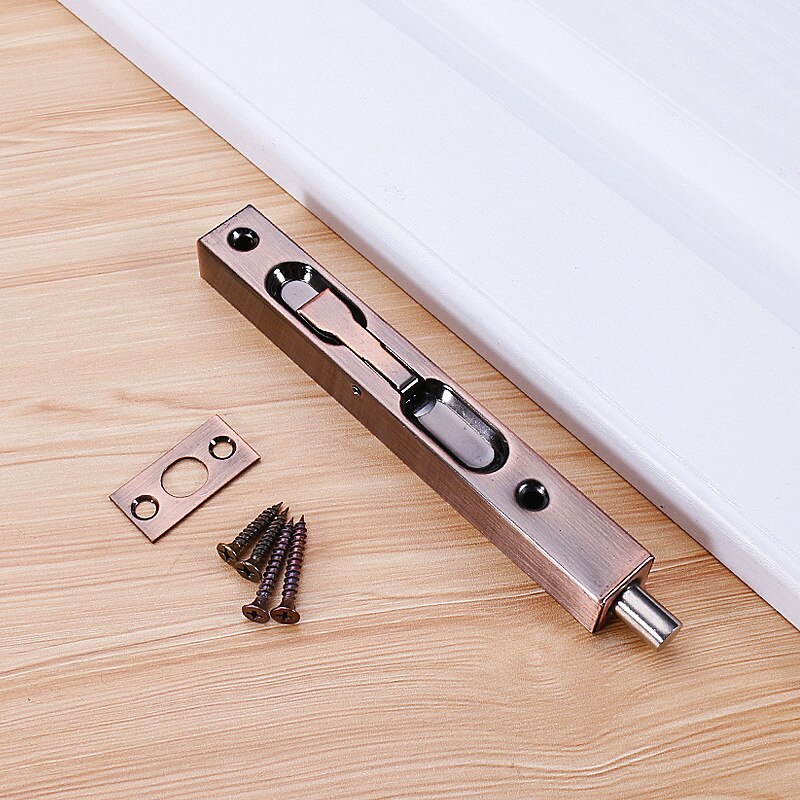 6 inch Stainless Steel Hidden Door Bolt Security Guard Door Latch Sliding Door Lock Bathroom Bolt Dust Proof Hardware: 4