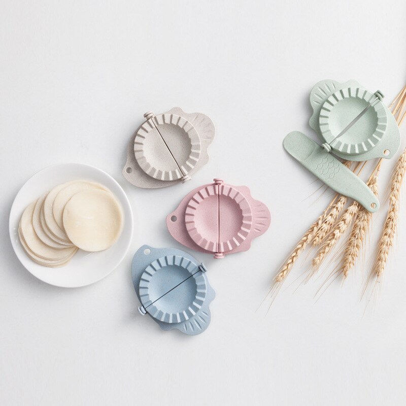 Kitchen Accessories Tools Wheat Straw Dumpling Maker Device Jiaozi Pierogi Mold Baking Tools Dumpling Mold Kitchen Gadgets