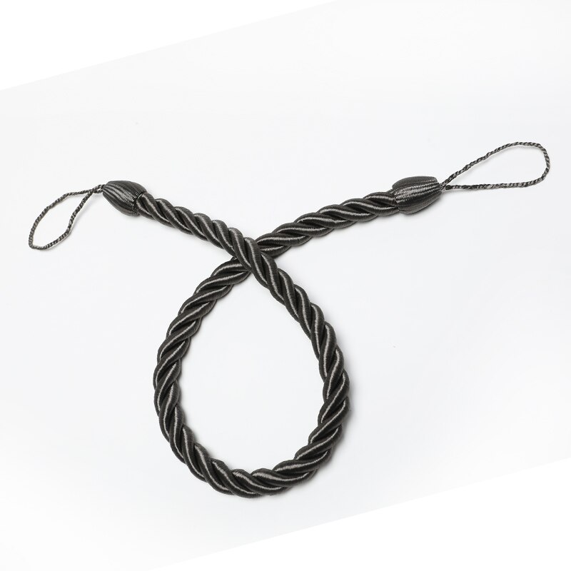 1PC Zawieszki do zasłon Sznury do wiązania Ręcznie robione klipsy do zasłon Akcesoria domowe Dekoracyjne: Black