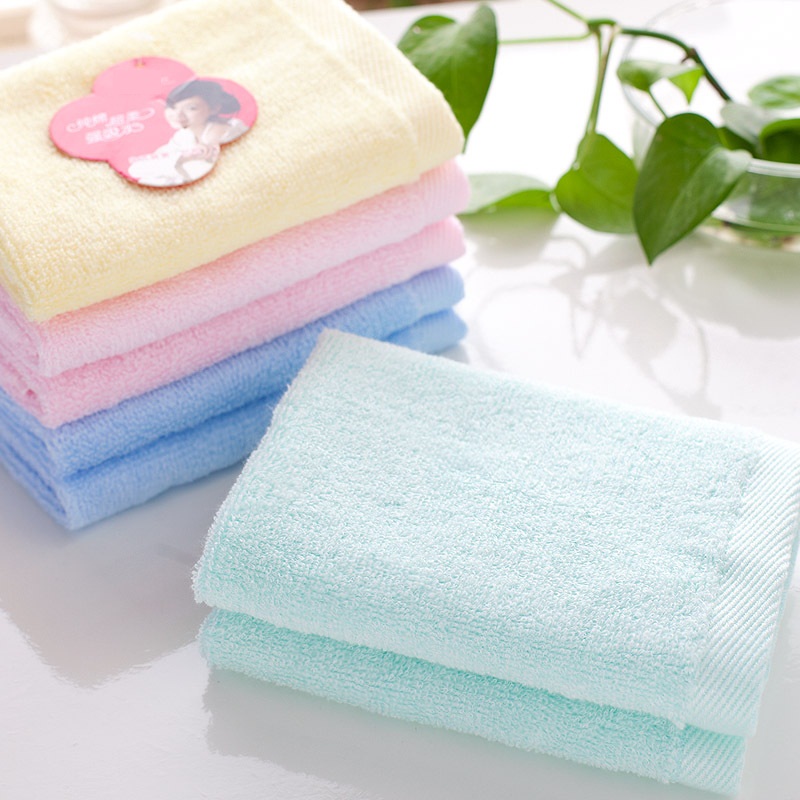 Toalla para la cara de fibra de bambú de Color, toalla de mano para el niño, toalla pequeña de algodón de 25x25cm para la cara 100% para adultos, toallas de bebé