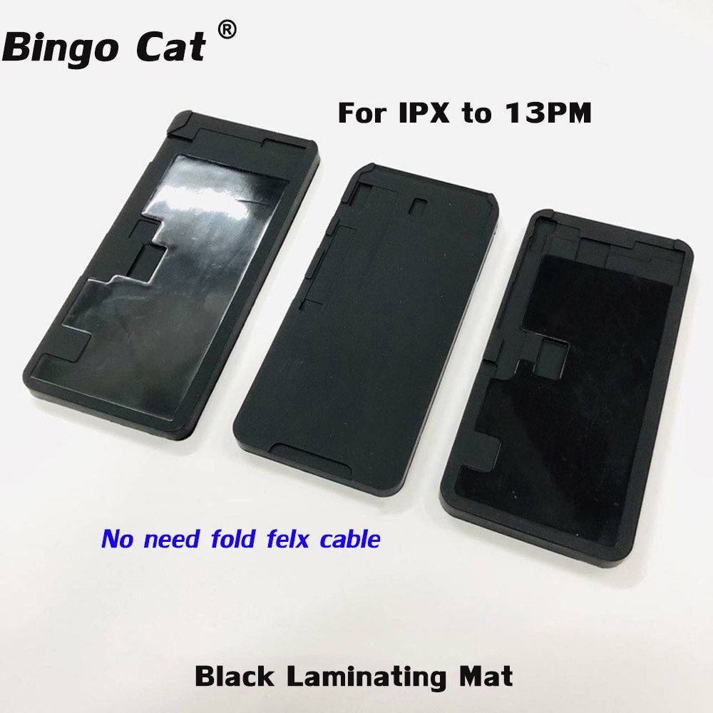 No Fold Flex Cable Black Rubber Pad OCA Laminating Mold Mat LCD Screen Refurbish Mould For iPhone 13 12 11 pro XS Repair Tools