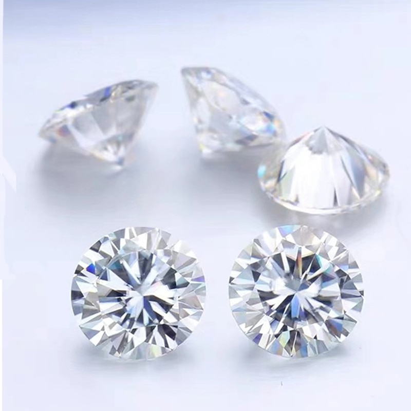 5 stk 5mm ij farve 0.5ct fremragende rundskåret lab dyrket moissanite sten vvs 1 løse diamanter ringmateriale til kvinder