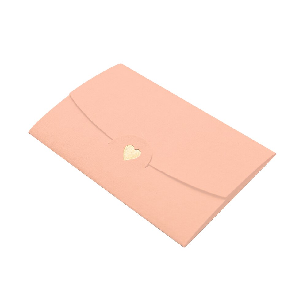 20 Uds. Tarjetas de de boda, papel de oficina, Mini notas de bolsillo, manualidades DIY, corazón amoroso, sobres clásicos multifunción: Pearl Pink